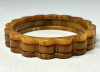 BS55 marbled caramel bakelite daisy spacer bangles